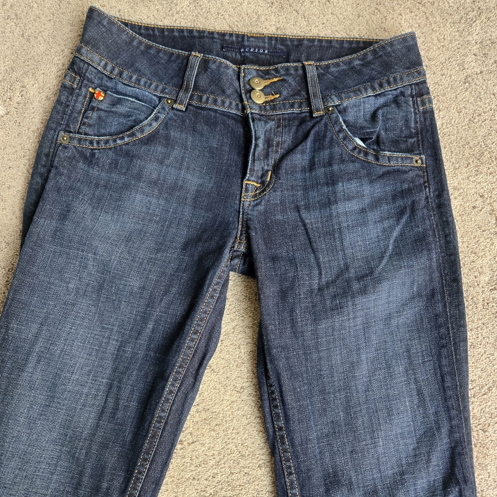 Hudson Dark Blue Women's Denim Jeans - Classic Bootcut Jeans Size 28
